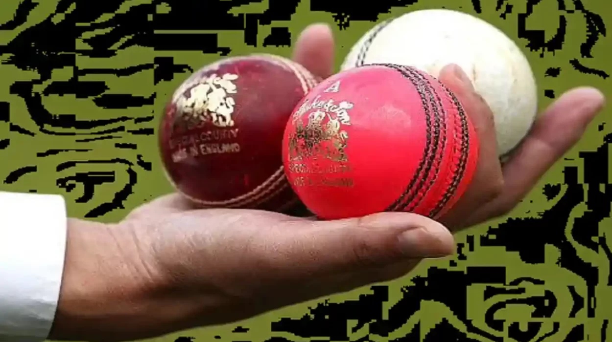 Why Test cricket is played with red ball and one day white