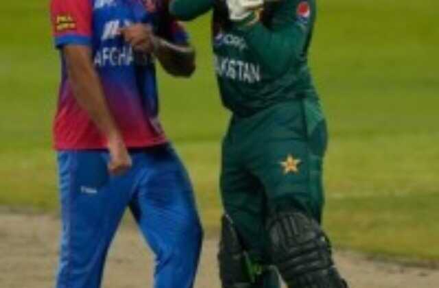 Asif Ali beats an Afghan player